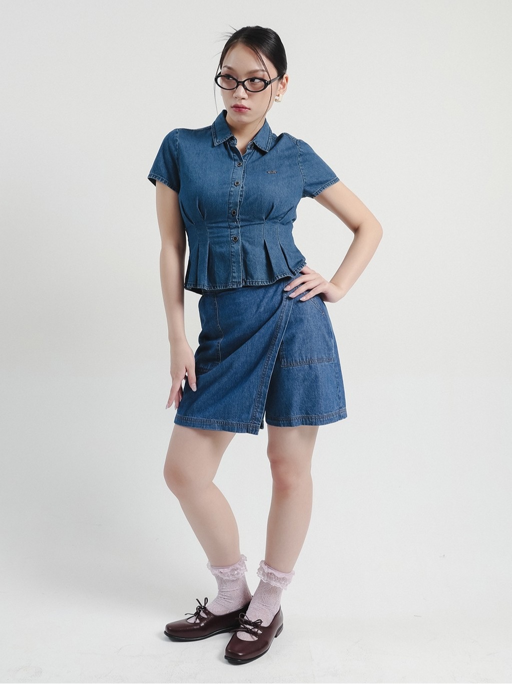 Orelia Denim Blouse