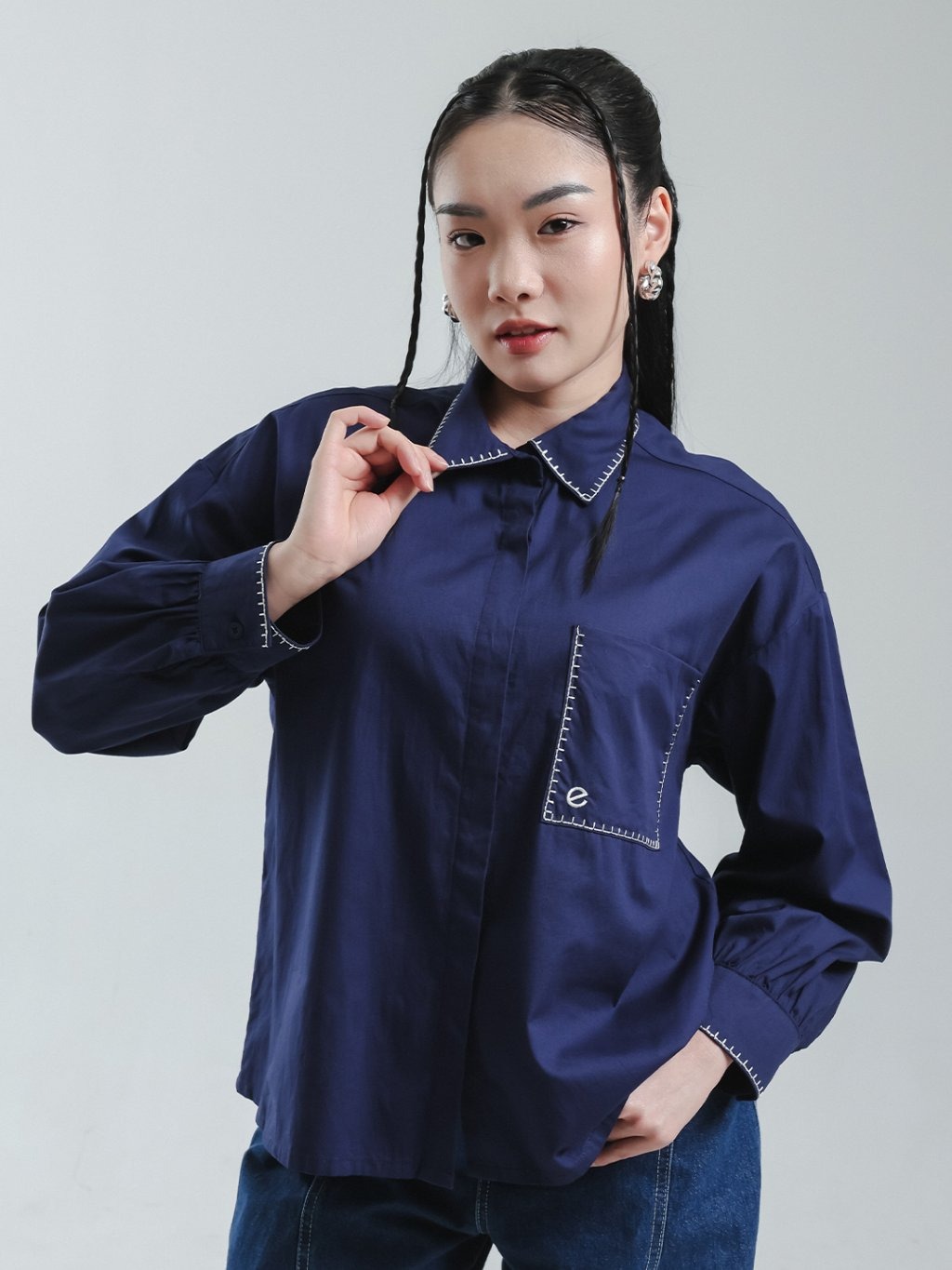 EXIT Keira Blouse | Kemeja Wanita - Atasan Lengan Panjang