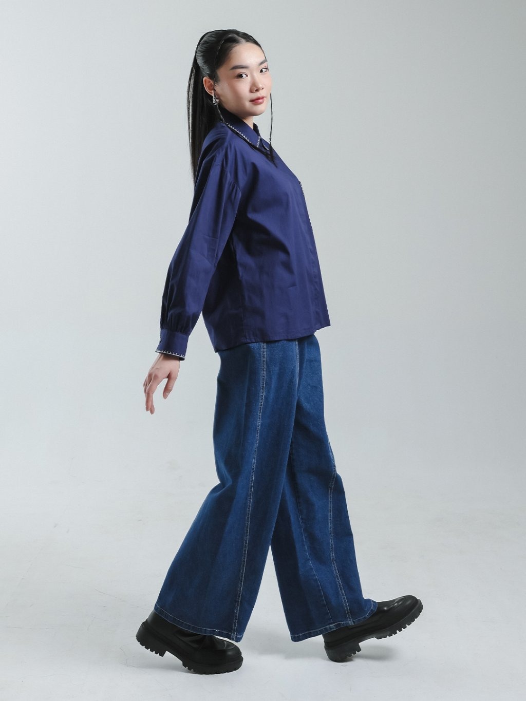 EXIT Keira Blouse | Kemeja Wanita - Atasan Lengan Panjang