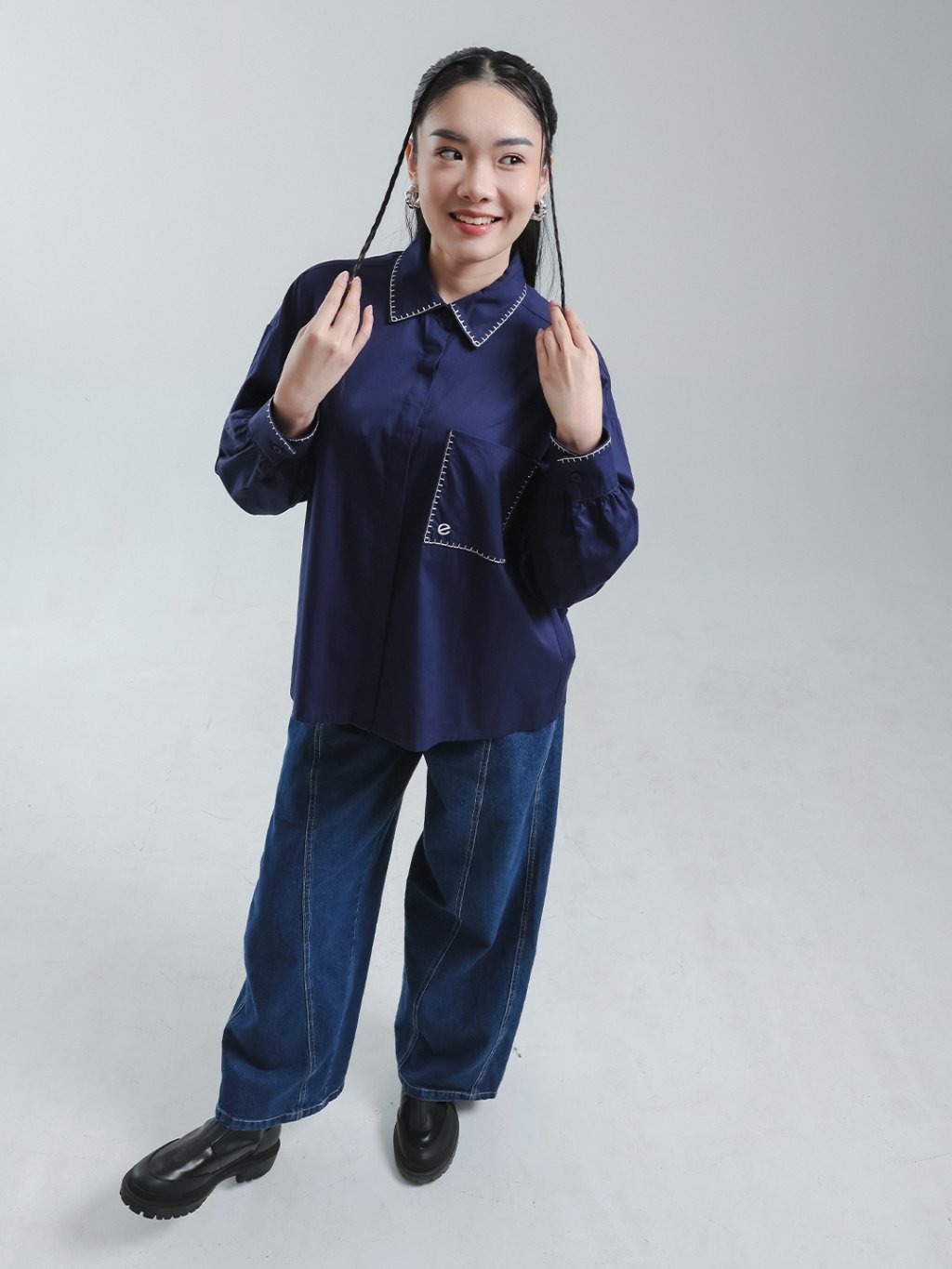 EXIT Keira Blouse | Kemeja Wanita - Atasan Lengan Panjang