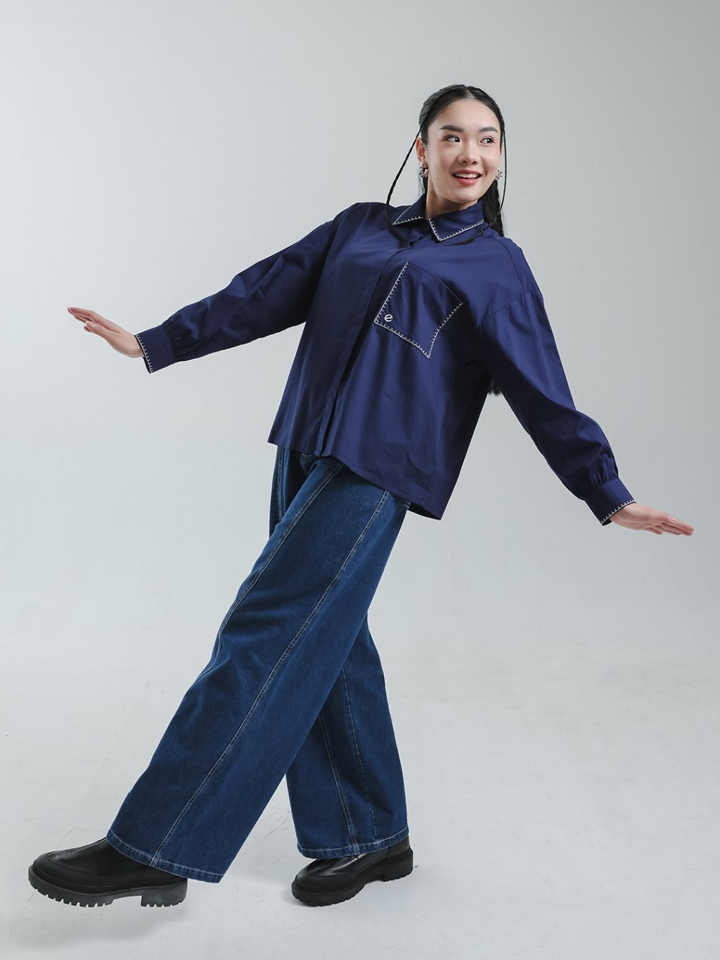 EXIT Keira Blouse | Kemeja Wanita - Atasan Lengan Panjang