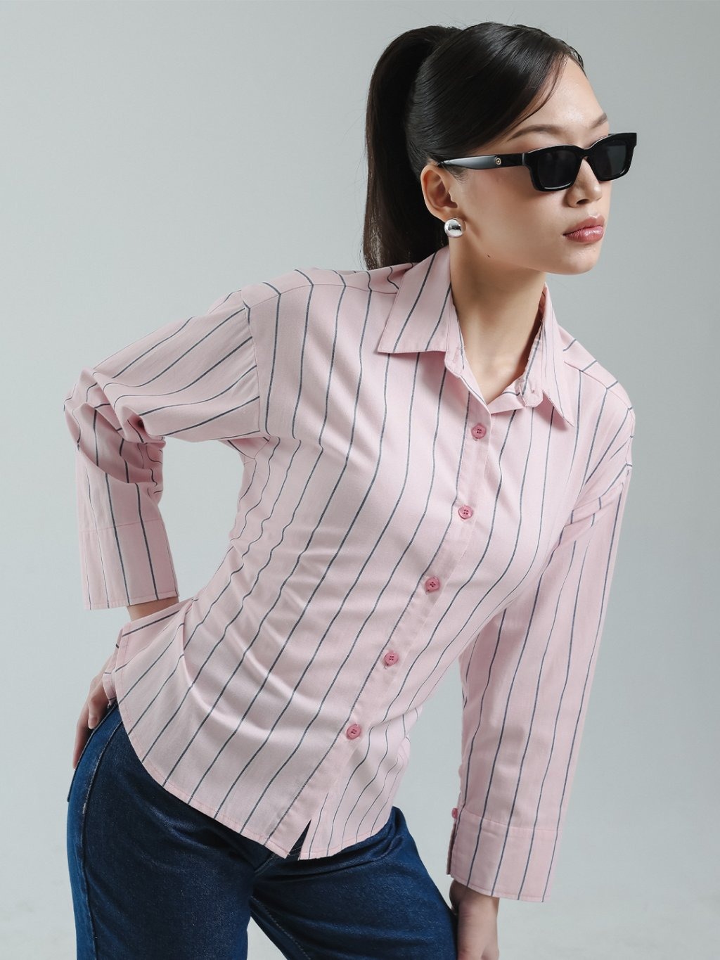 EXIT Kiara Blouse | Kemeja Wanita - Atasan Lengan Panjang