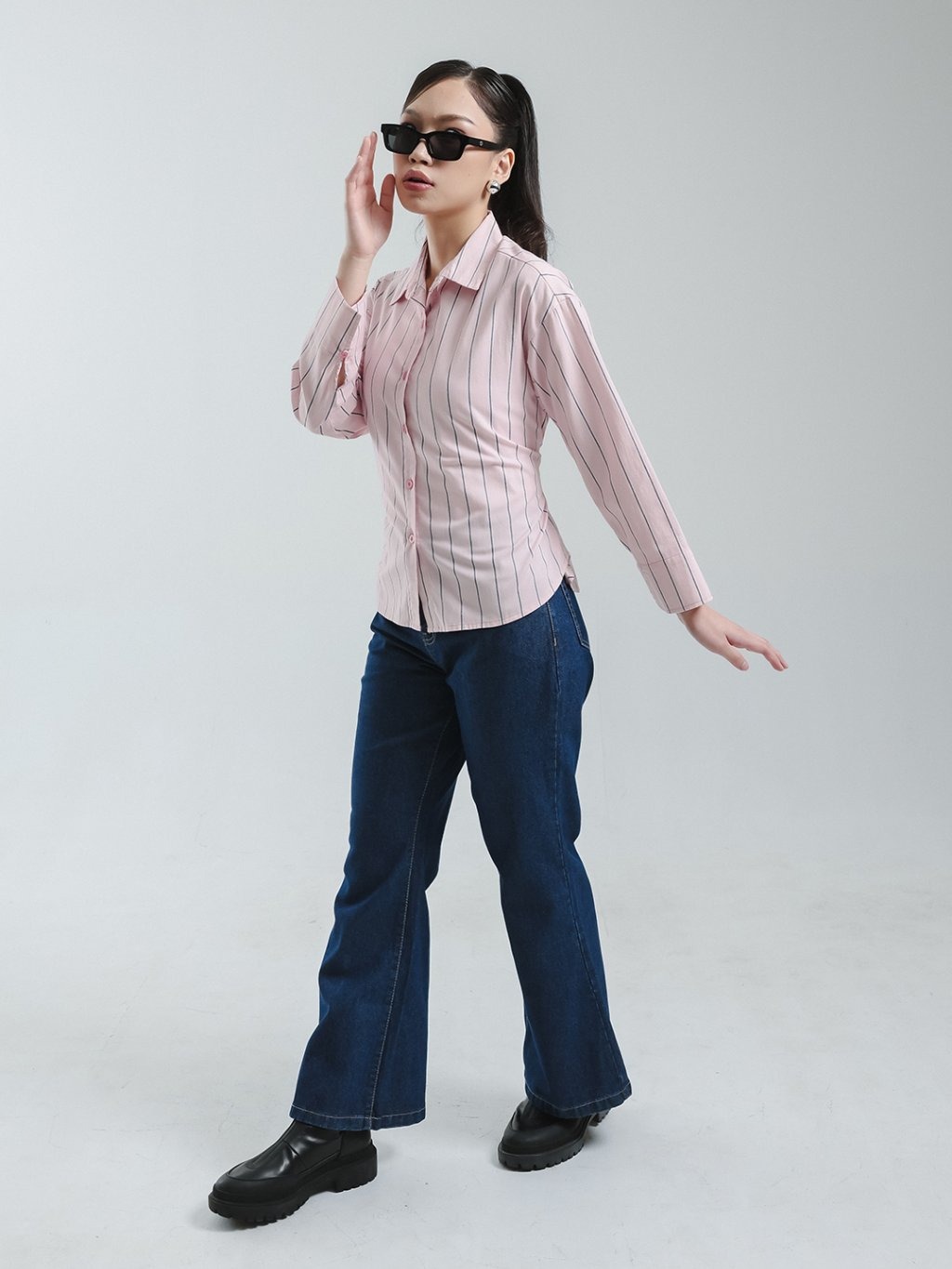 EXIT Kiara Blouse | Kemeja Wanita - Atasan Lengan Panjang