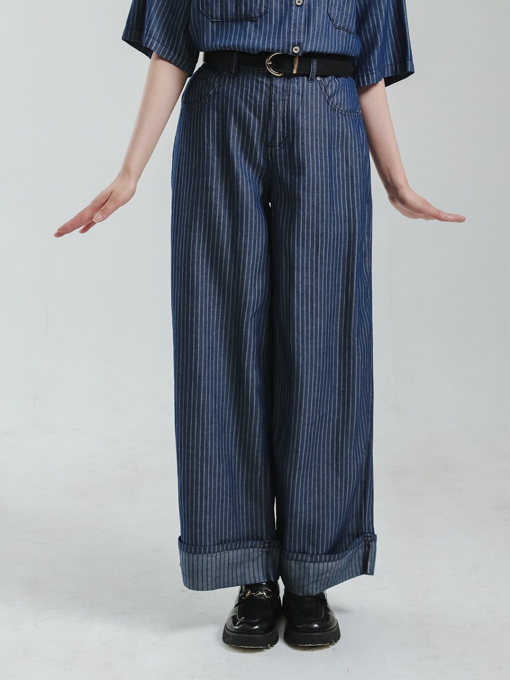 EXIT Lyla Cullote Jeans | Celana Cullote Wanita - Warna Navy