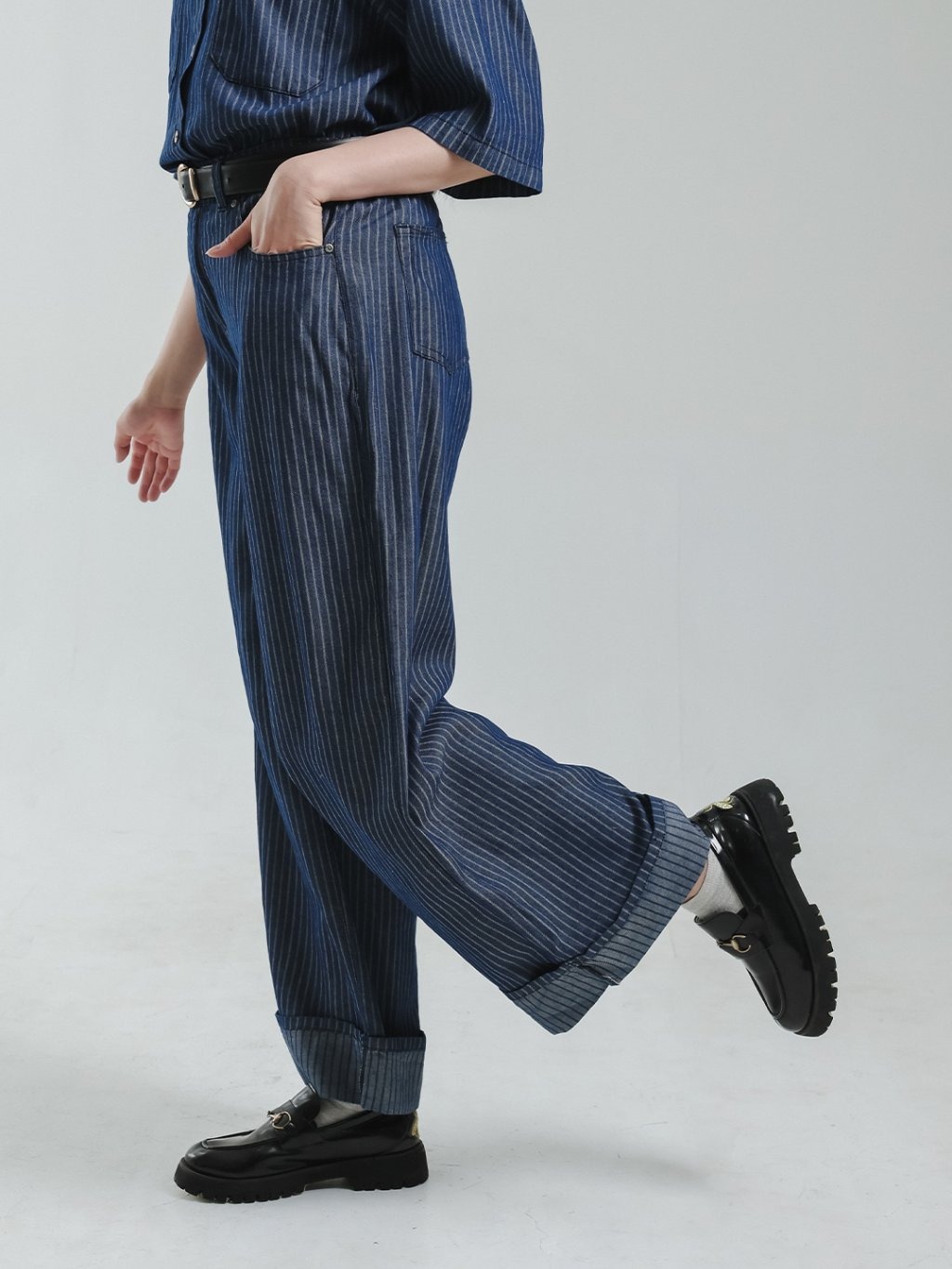 EXIT Lyla Cullote Jeans | Celana Cullote Wanita - Warna Navy