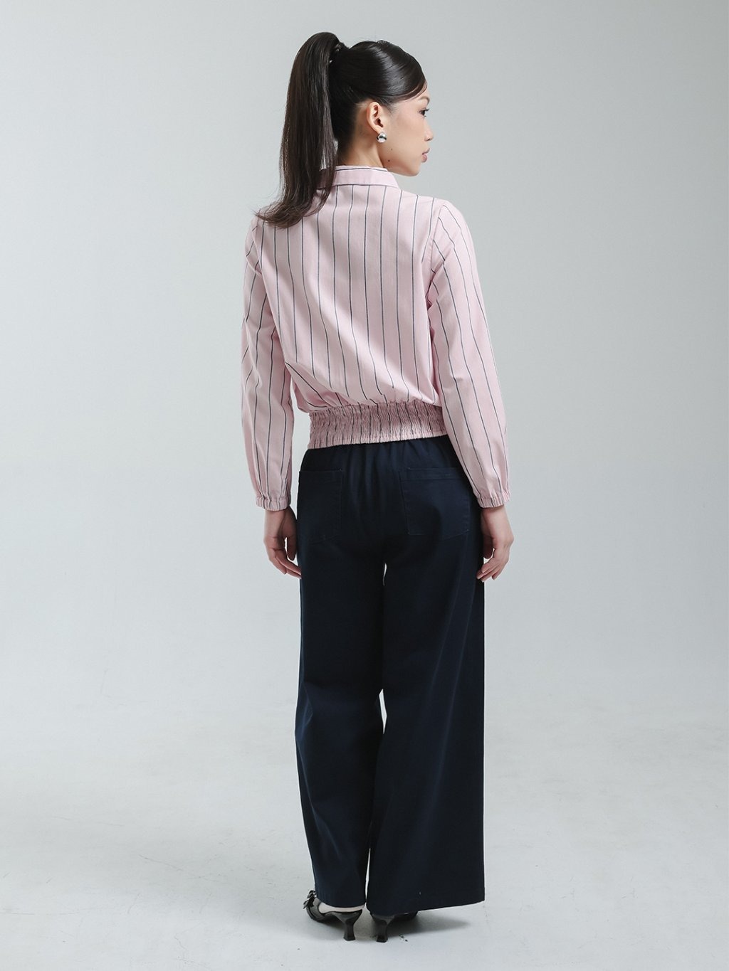 EXIT Rosie Cullote Pants | Celana Kulot Panjang Wanita - Warna Navy
