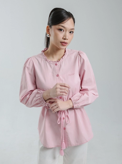EXIT Zaya Blouse | Kemeja Wanita - Atasan Lengan Panjang