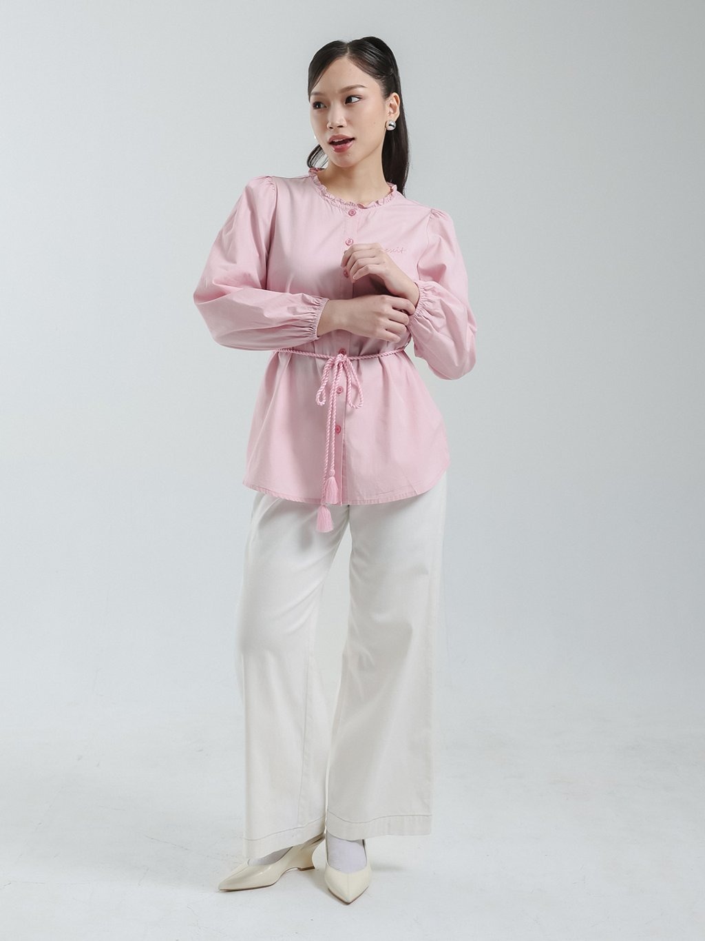 EXIT Zaya Blouse | Kemeja Wanita - Atasan Lengan Panjang