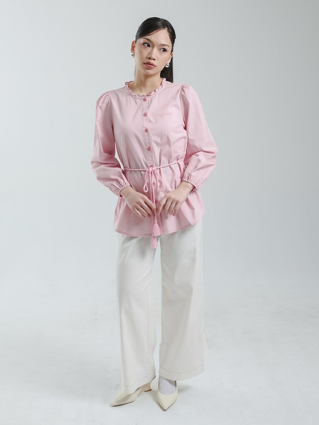 EXIT Zaya Blouse | Kemeja Wanita - Atasan Lengan Panjang