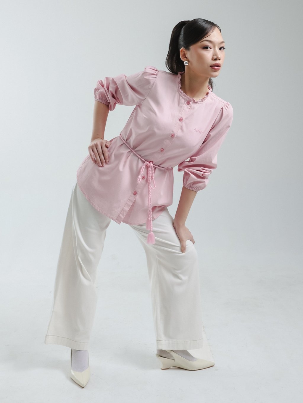 EXIT Zaya Blouse | Kemeja Wanita - Atasan Lengan Panjang