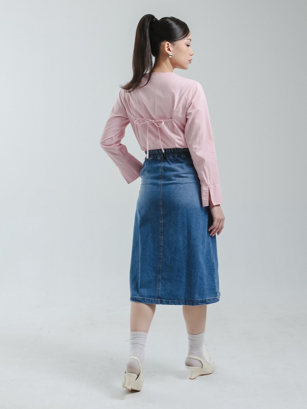 EXIT Zella Blouse | Kemeja Wanita - Atasan Lengan Panjang