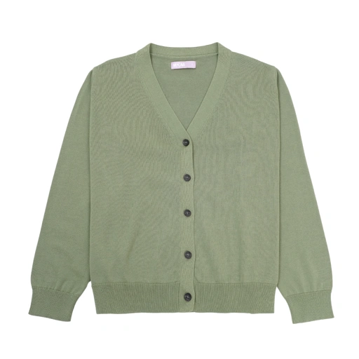 Image of Mint Green Women's V-Neck Cardigan Sweater
