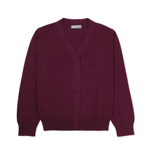 Image of Maroon Women's V-Neck Cardigan Sweater