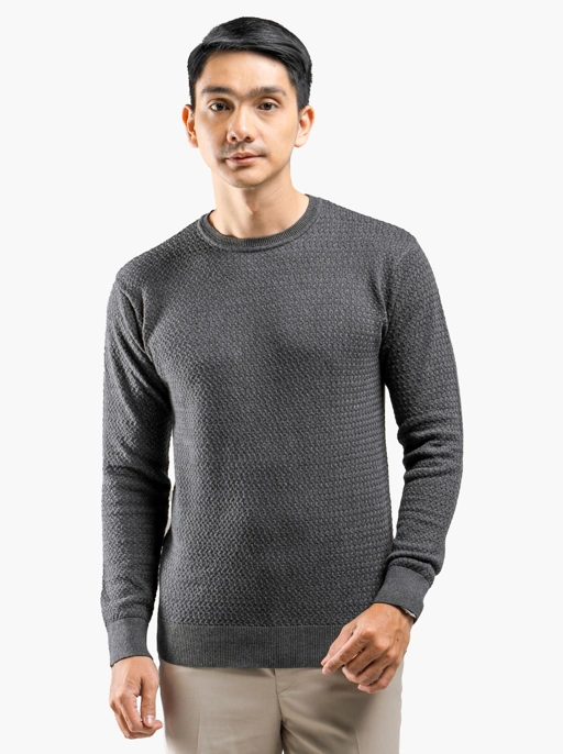 Image of Grey Lambda Crewneck Knitwear