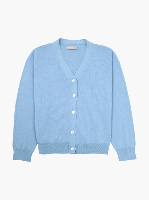 Image of Baby Blue Women's Oversized V-Neck Cardigan Sweater
