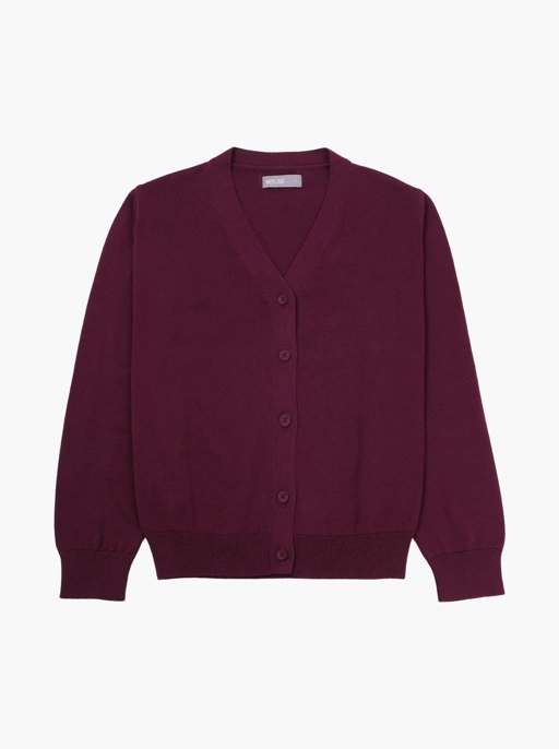 Image of Maroon Women's Oversized V-Neck Cardigan Sweater