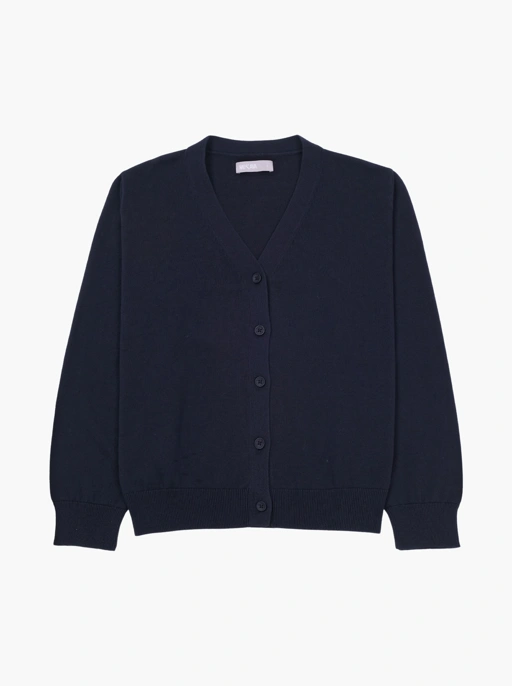 Image of Navy Women's Oversized V-Neck Cardigan Sweater