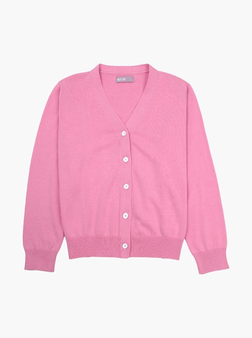Image of Pink Women's Oversized V-Neck Cardigan Sweater