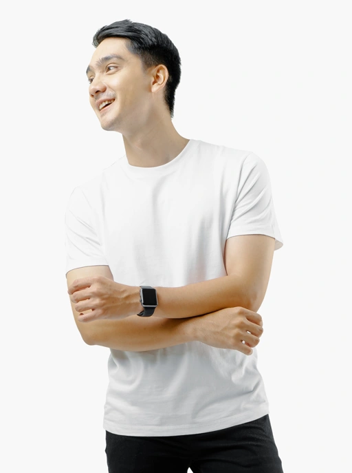 Image of White Basic Slimfit T-Shirt