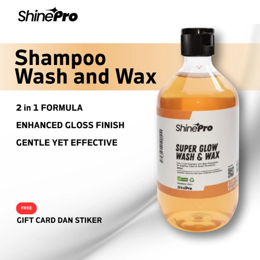 Image of Sabun Cuci Kendaraan Mobil dan Motor Dengan Pengkilap - Super Glow Wash & Wax ShinePro