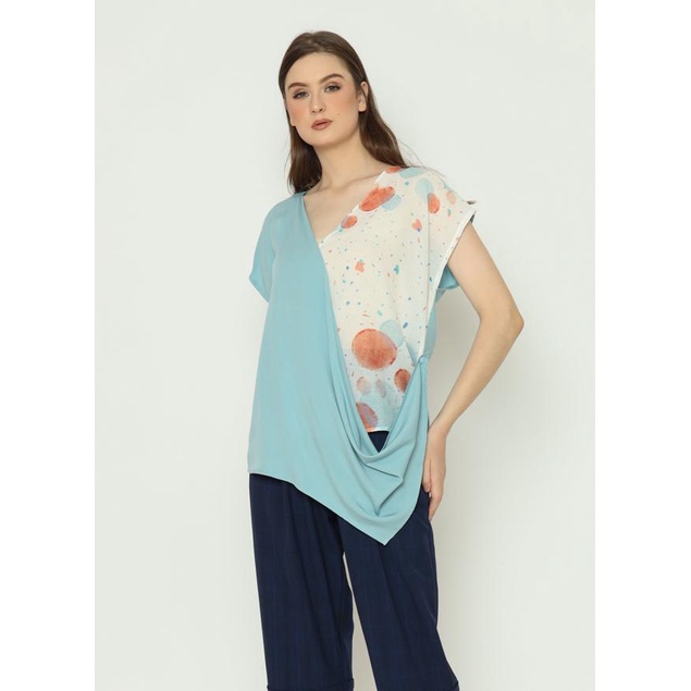 Nona Rona x Milcah - 4 Way Bara Top Blue