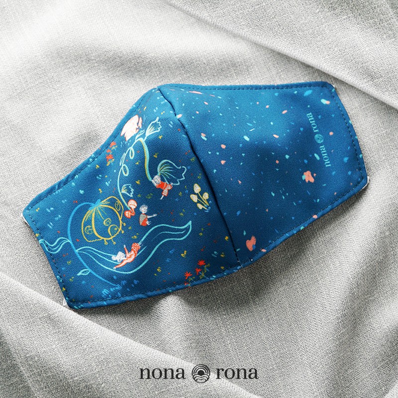 Nona Rona Bundling Playground Facemask & Scrunchie - Accessories Fashion Wanita