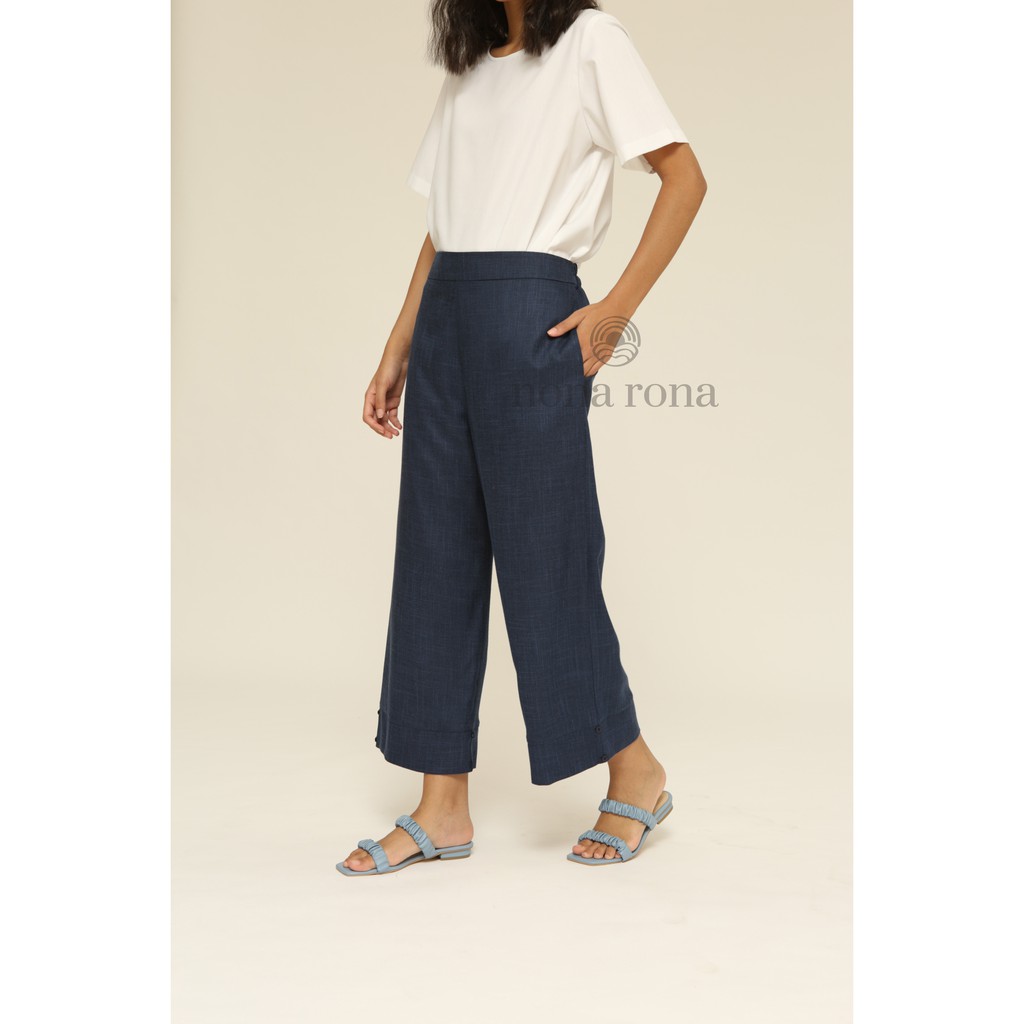 Nona Rona Rhye Pants Navy - Celana Wanita