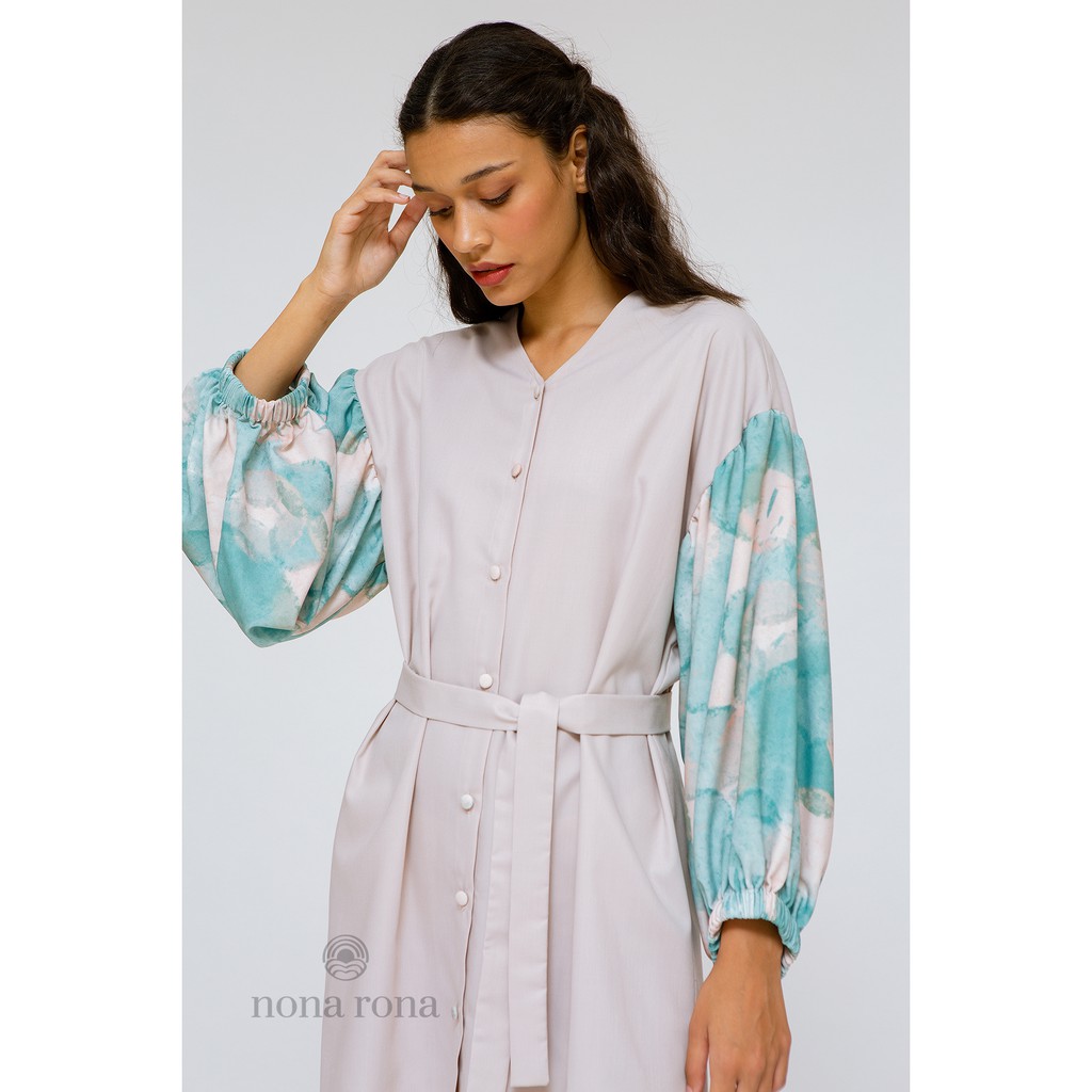 Nona Rona Splatter Dress Cream