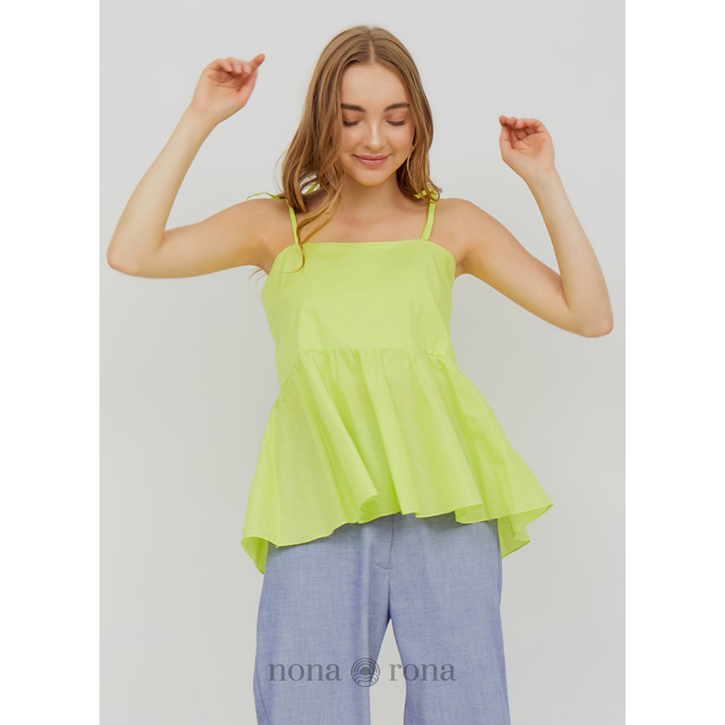 Nona Rona Lily Top Lime - Atasan Wanita