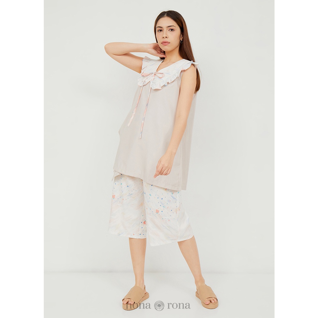 Nona Rona Melali V-Collar Top - Atasan Wanita