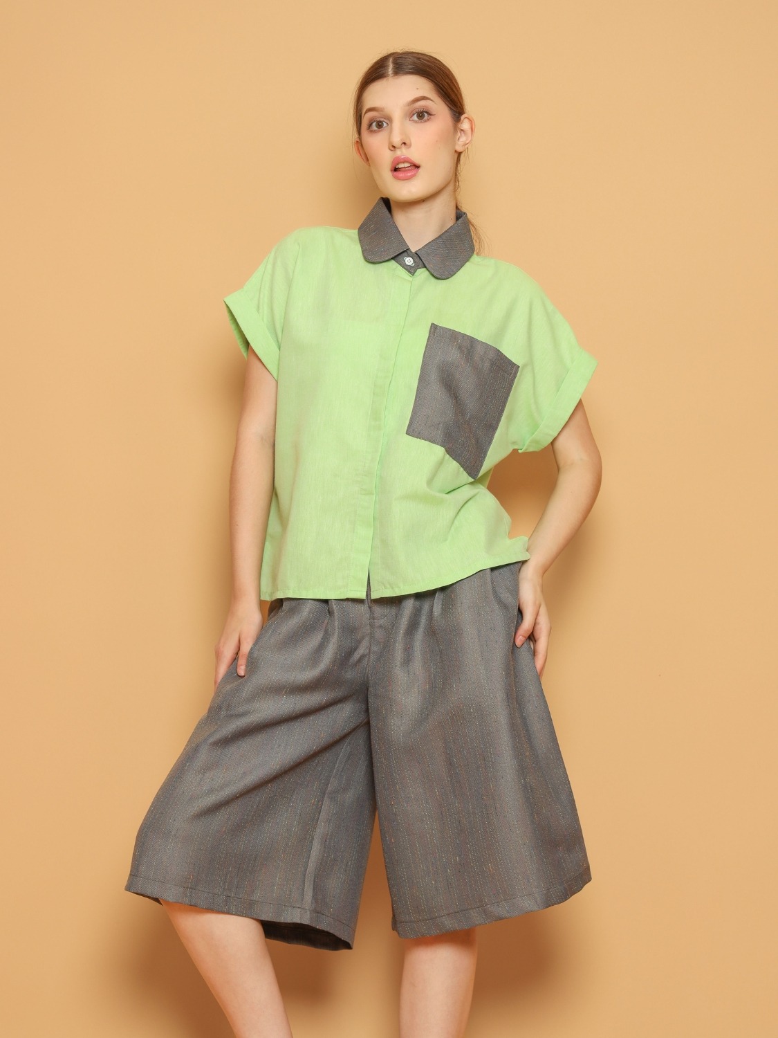 Nona Rona Olive Top Spotlight Green
