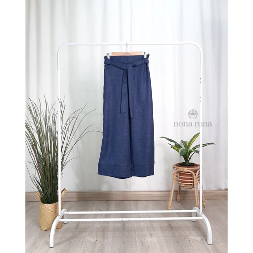 Image of Nona Rona Rose Pants Navy - Celana Wanita