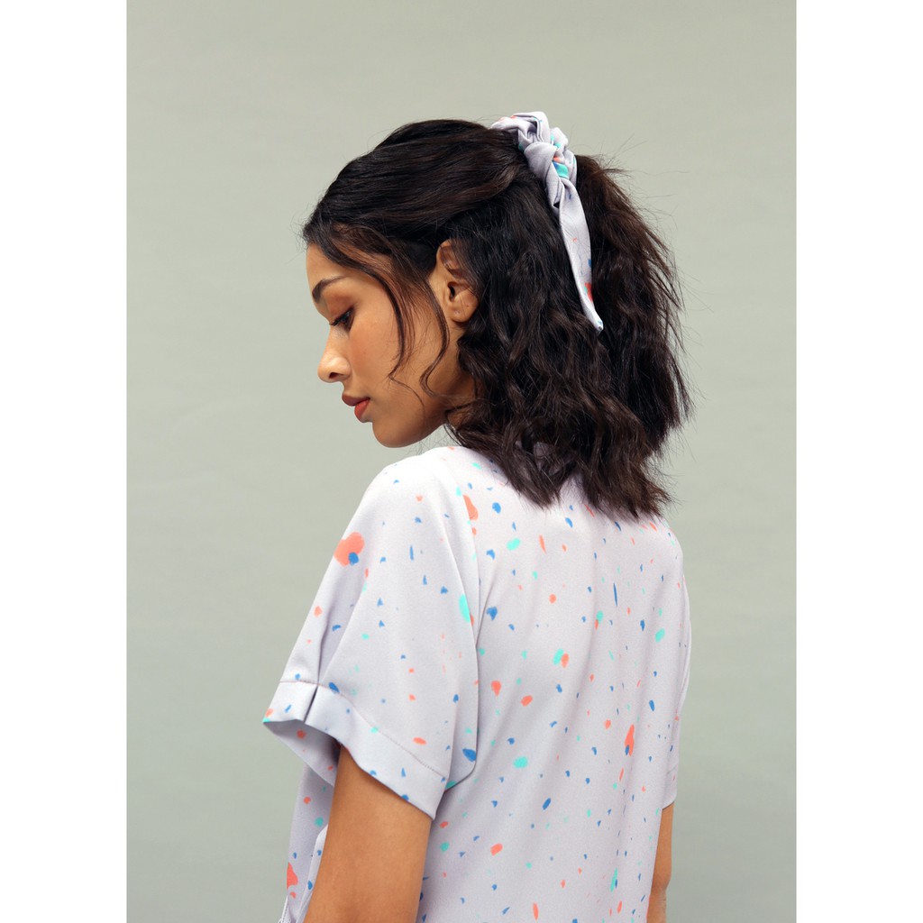 Nona Rona Special Bundling - Wrap Dress Lavender & Scrunchie Ribbon