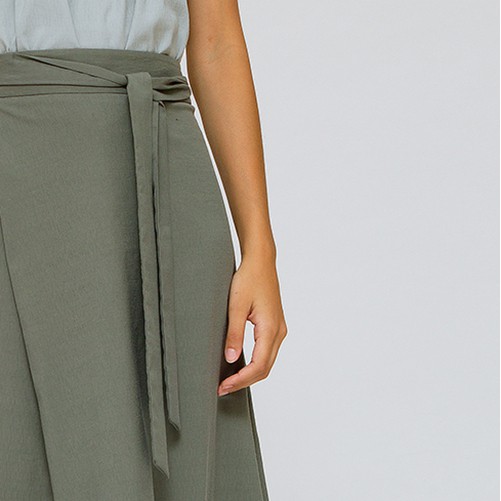 Nona Rona Moss Green Skirt - Rok Wanita