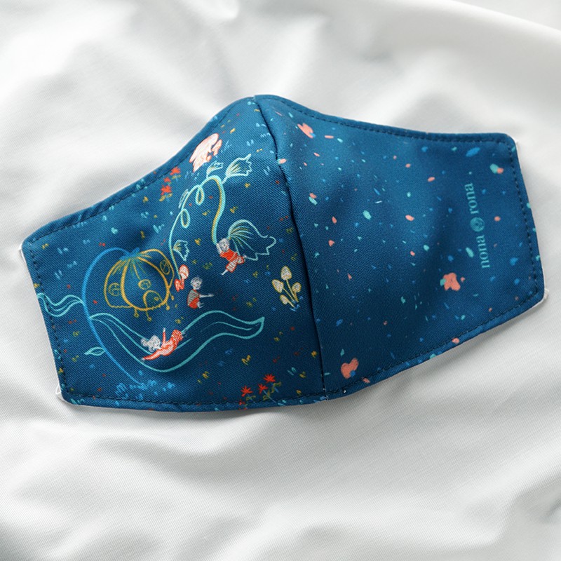 Nona Rona Special Bundling - Top Dots Navy & Facemask