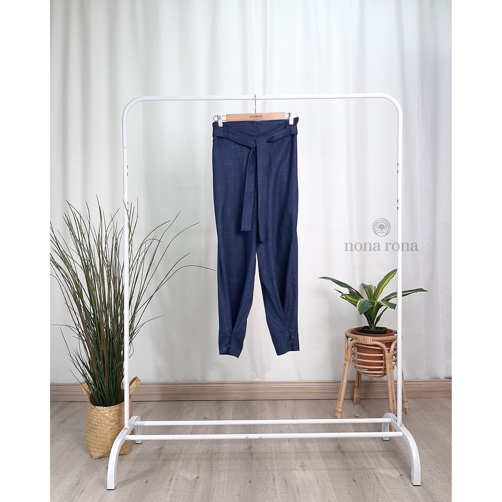 Nona Rona Rose Pants Navy - Celana Wanita