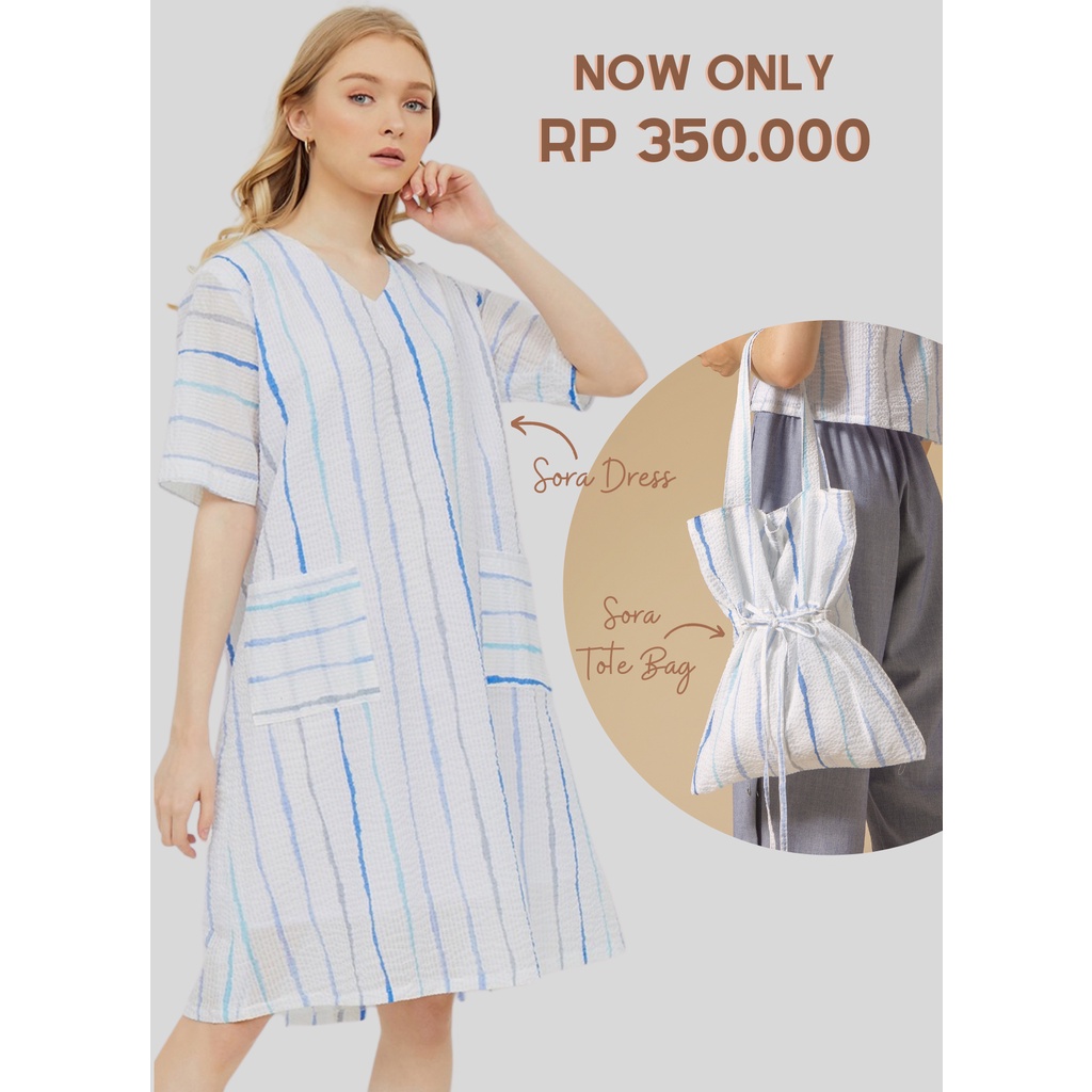 Nona Rona Special Bundling - Sora Dress & Sora Totebag