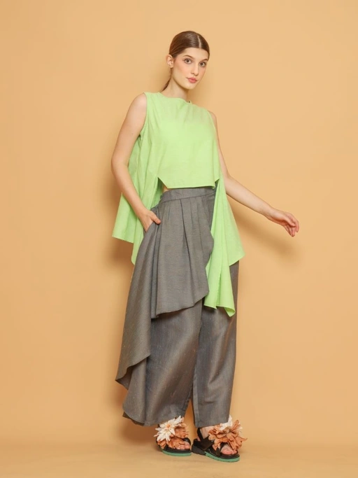 Image of Nona Rona Karen Bloom Pant Thyme Green