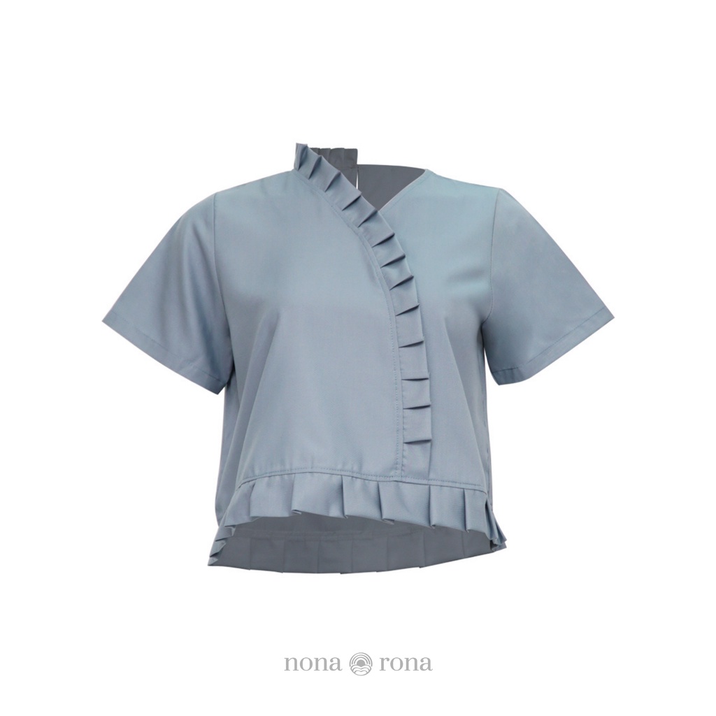 (Free Gift) Nona Rona Gia Top Blue