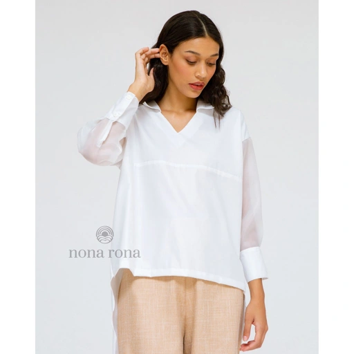 Image of Nona Rona Denallie Shirt White