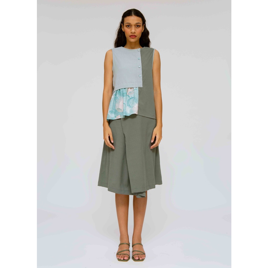 (SPECIAL BUNDLING) Nona Rona Splatter Top & Moss Green Skirt