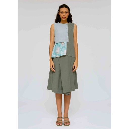 Image of (SPECIAL BUNDLING) Nona Rona Splatter Top & Moss Green Skirt