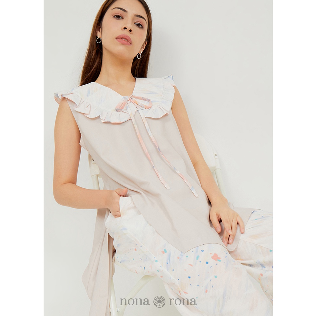 Nona Rona Melali V-Collar Top - Atasan Wanita