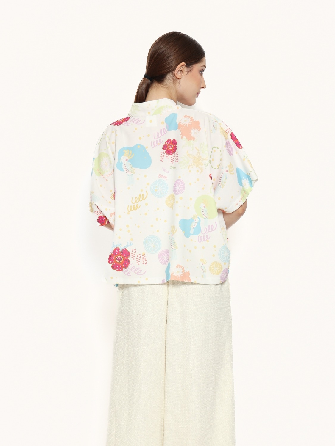 Nona Rona Cempaka Top White Kembang
