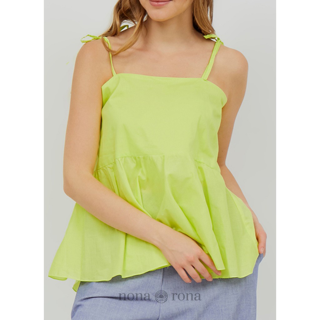 Nona Rona Lily Top Lime - Atasan Wanita