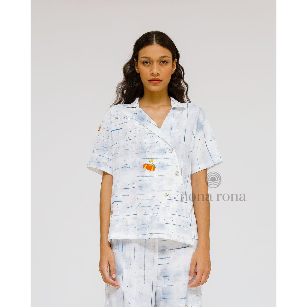 Nona Rona Segara Cuban Shirt - Atasan Wanita