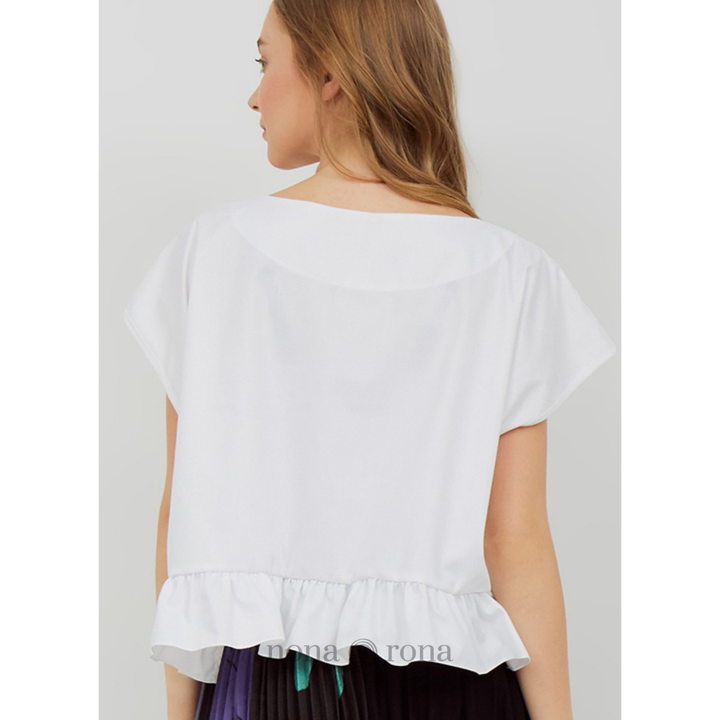 Nona Rona Peony Top White - Atasan Wanita