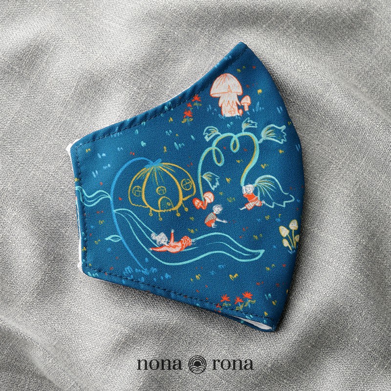 Nona Rona Bundling Playground Facemask & Scrunchie - Accessories Fashion Wanita