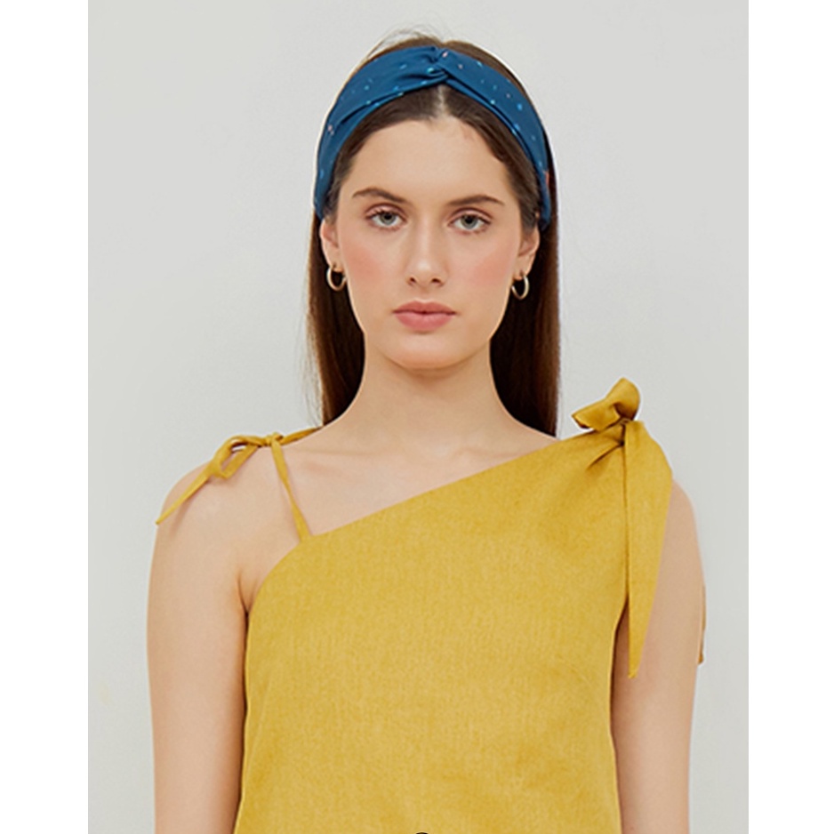 Nona Rona Bundling Playground Facemask & Headband Dots Navy - Accessories Fashion Wanita