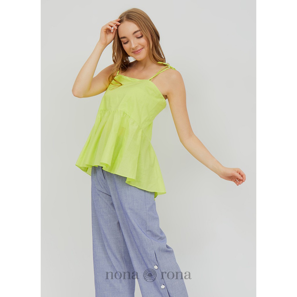 Nona Rona Lily Top Lime - Atasan Wanita